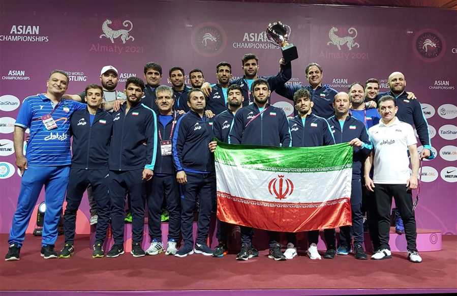 تیم کشتی آزاد ایران قهرمان سال 2021 آسیا شد
