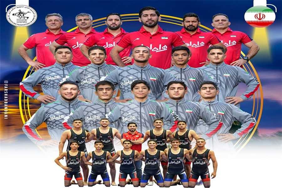 تیم کشتی آزاد نوجوانان ایران قهرمان 2023 جهان شدند