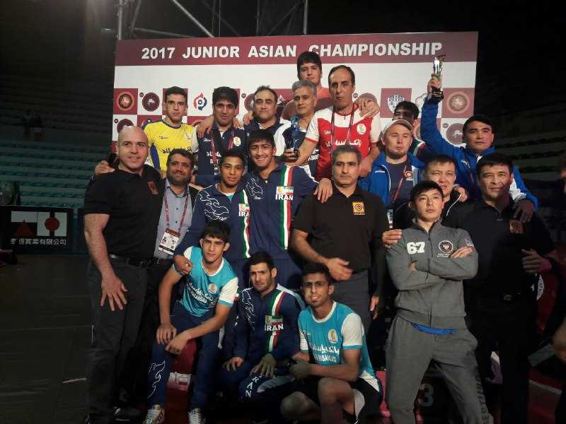 ایران با کسب 3 مدال طلا، 2 نقره و 2 برنز قهرمان کشتی آزاد جوانان آسیا شد